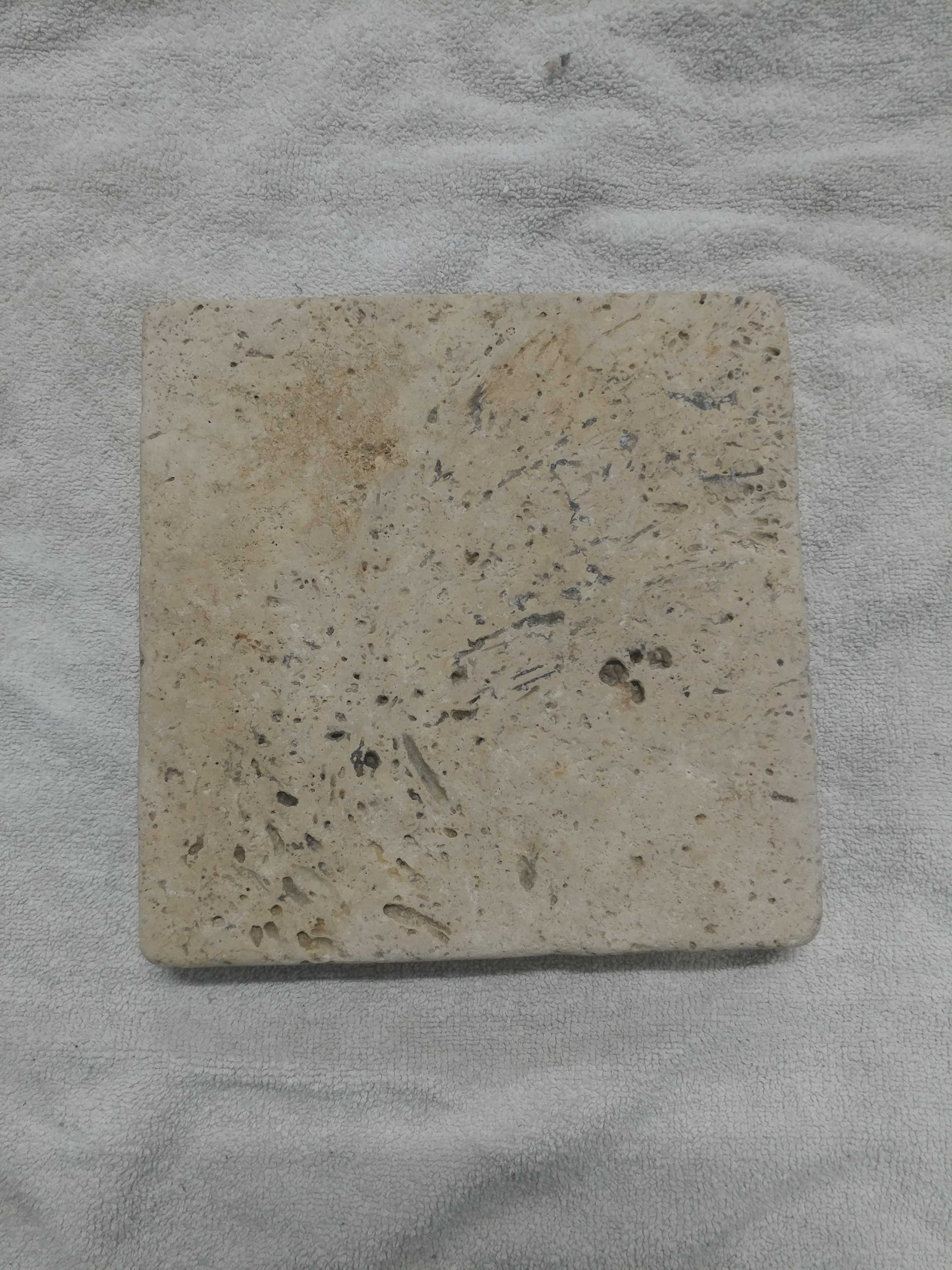 Limestone Tile With Rich Color because of Color Enhancing Sealer